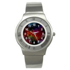 Abstract Picture Pattern Galaxy Stainless Steel Watch by Celenk