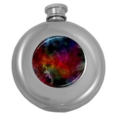 Abstract Picture Pattern Galaxy Round Hip Flask (5 Oz) by Celenk