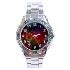 Abstract Picture Pattern Galaxy Stainless Steel Analogue Watch by Celenk