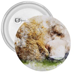 Bear Baby Sitting Art Abstract 3  Buttons by Celenk