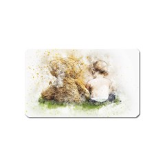 Bear Baby Sitting Art Abstract Magnet (name Card) by Celenk