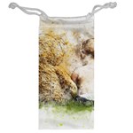 Bear Baby Sitting Art Abstract Jewelry Bag Back