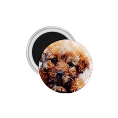 Dog Puppy Animal Art Abstract 1 75  Magnets by Celenk