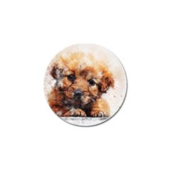 Dog Puppy Animal Art Abstract Golf Ball Marker by Celenk