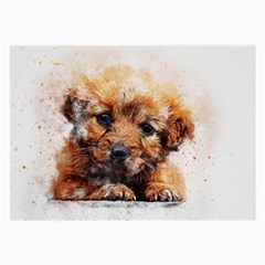 Dog Puppy Animal Art Abstract Large Glasses Cloth by Celenk