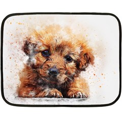 Dog Puppy Animal Art Abstract Fleece Blanket (mini) by Celenk