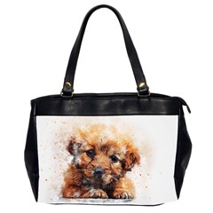 Dog Puppy Animal Art Abstract Office Handbags (2 Sides)  by Celenk