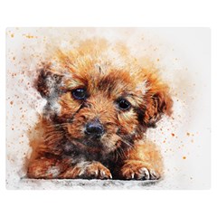 Dog Puppy Animal Art Abstract Double Sided Flano Blanket (medium)  by Celenk