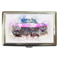 Pink Car Old Art Abstract Cigarette Money Cases by Celenk