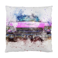 Pink Car Old Art Abstract Standard Cushion Case (one Side) by Celenk