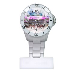 Pink Car Old Art Abstract Plastic Nurses Watch by Celenk