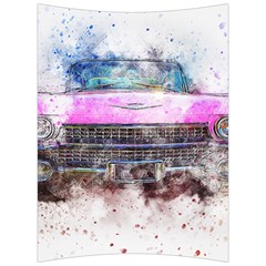 Pink Car Old Art Abstract Back Support Cushion by Celenk