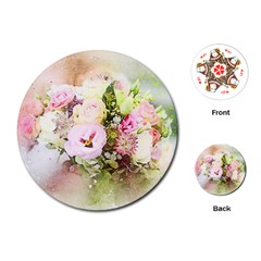 Flowers Bouquet Art Abstract Playing Cards (round) 