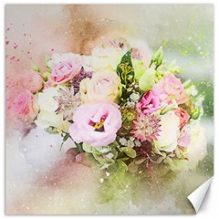 Flowers Bouquet Art Abstract Canvas 16  X 16   by Celenk