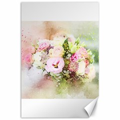 Flowers Bouquet Art Abstract Canvas 24  X 36  by Celenk