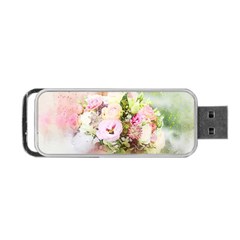 Flowers Bouquet Art Abstract Portable Usb Flash (two Sides) by Celenk