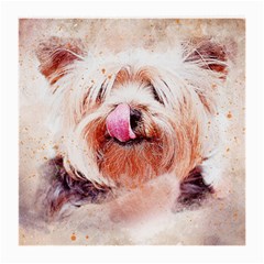 Dog Animal Pet Art Abstract Medium Glasses Cloth (2-side) by Celenk