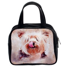 Dog Animal Pet Art Abstract Classic Handbags (2 Sides) by Celenk