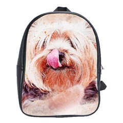 Dog Animal Pet Art Abstract School Bag (xl) by Celenk