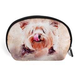 Dog Animal Pet Art Abstract Accessory Pouches (large)  by Celenk