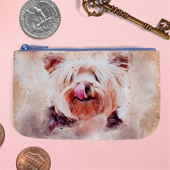 Dog Animal Pet Art Abstract Large Coin Purse by Celenk