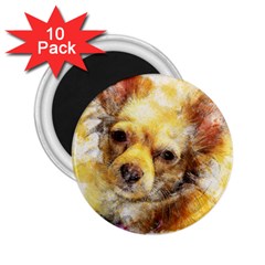 Dog Animal Art Abstract Watercolor 2 25  Magnets (10 Pack)  by Celenk