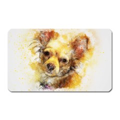 Dog Animal Art Abstract Watercolor Magnet (rectangular) by Celenk