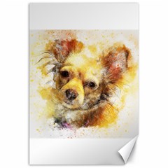 Dog Animal Art Abstract Watercolor Canvas 20  X 30   by Celenk