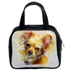 Dog Animal Art Abstract Watercolor Classic Handbags (2 Sides) by Celenk