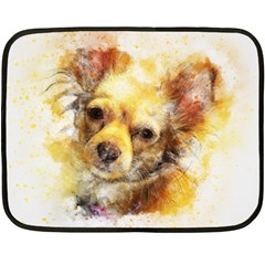 Dog Animal Art Abstract Watercolor Double Sided Fleece Blanket (mini)  by Celenk