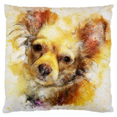 Dog Animal Art Abstract Watercolor Large Cushion Case (two Sides) by Celenk