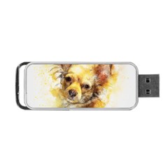 Dog Animal Art Abstract Watercolor Portable Usb Flash (one Side) by Celenk