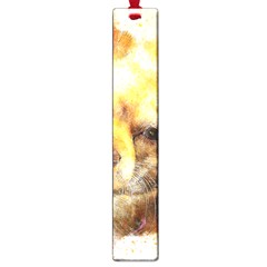 Dog Animal Art Abstract Watercolor Large Book Marks by Celenk