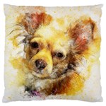 Dog Animal Art Abstract Watercolor Standard Flano Cushion Case (Two Sides) Front