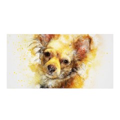 Dog Animal Art Abstract Watercolor Satin Wrap by Celenk