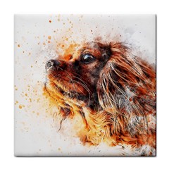 Dog Animal Pet Art Abstract Tile Coasters by Celenk