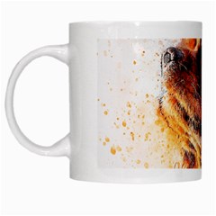 Dog Animal Pet Art Abstract White Mugs by Celenk