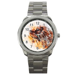 Dog Animal Pet Art Abstract Sport Metal Watch by Celenk