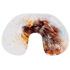 Dog Animal Pet Art Abstract Travel Neck Pillows by Celenk