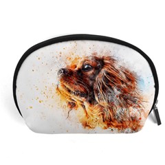 Dog Animal Pet Art Abstract Accessory Pouches (large)  by Celenk