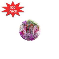 Window Flowers Nature Art Abstract 1  Mini Magnets (100 Pack)  by Celenk