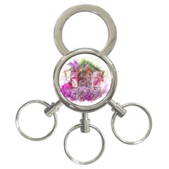 Window Flowers Nature Art Abstract 3-ring Key Chains by Celenk