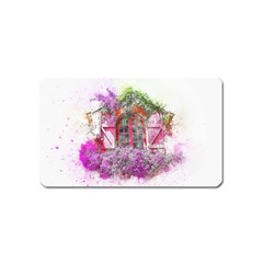 Window Flowers Nature Art Abstract Magnet (name Card) by Celenk