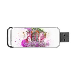 Window Flowers Nature Art Abstract Portable Usb Flash (one Side) by Celenk