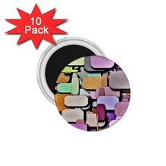 Background Painted Squares Art 1 75  Magnets (10 Pack)  by Celenk