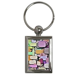 Background Painted Squares Art Key Chains (rectangle)  by Celenk