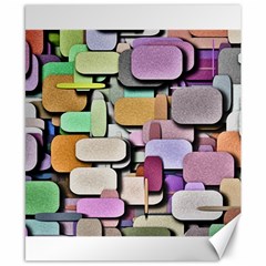 Background Painted Squares Art Canvas 8  X 10  by Celenk