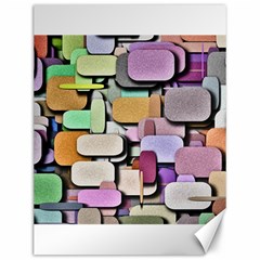 Background Painted Squares Art Canvas 12  X 16   by Celenk