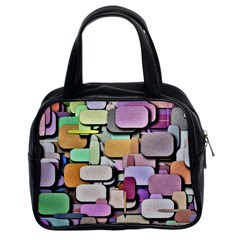 Background Painted Squares Art Classic Handbags (2 Sides) by Celenk