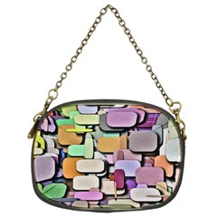 Background Painted Squares Art Chain Purses (two Sides)  by Celenk